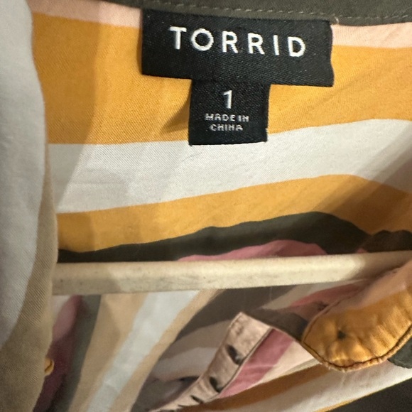 Striped Multicolor Shirt by Torrid - Picture 3 of 4